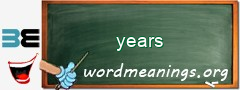 WordMeaning blackboard for years